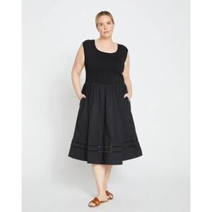 NWT Universal Standard Women’s 4XL 38-40 Black Chloe Combo Dress Formal Classic